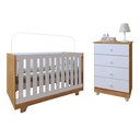 Ver imagem 2 de Quarto de Bebê 100% MDF com Berço Mini Cama Life e Cômoda Soft Life Branco/Madeirado Ypê