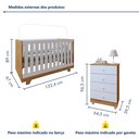 Ver imagem 3 de Quarto de Bebê 100% MDF com Berço Mini Cama Life e Cômoda Soft Life Branco/Madeirado Ypê