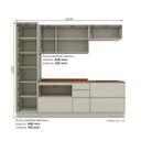 Ver imagem 4 de Cozinha Compacta 5 Peças 100% MDF Fineze Areia e Cinamomo