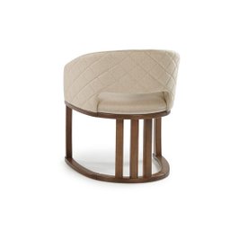 Poltrona Ametista - Acabamento Champagne - Tecido Fit Creme - 2