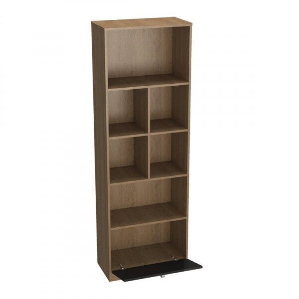 Kit 2 Peças com Escrivaninha e Estante Livreiro 6 Nichos 1 Porta B30 - 7