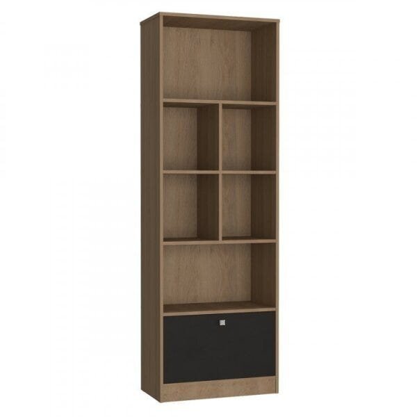 Kit 2 Peças com Escrivaninha e Estante Livreiro 6 Nichos 1 Porta B30 - 6