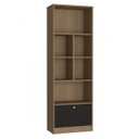 Ver imagem 6 de Kit 2 Peças com Escrivaninha e Estante Livreiro 6 Nichos 1 Porta B30