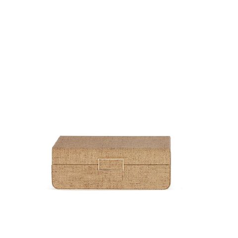 Caixa Decorativa Caramelo e Dourado 11,5x33,5x23cm