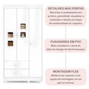 Ver imagem 7 de Quarto de Bebê 100% MDF com Mini Berço e Roupeiro Life 3 Portas Branco