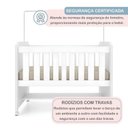 Ver imagem 4 de Quarto de Bebê 100% MDF com Mini Berço e Roupeiro Life 3 Portas Branco