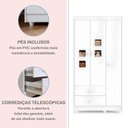 Ver imagem 6 de Quarto de Bebê 100% MDF com Mini Berço e Roupeiro Life 3 Portas Branco