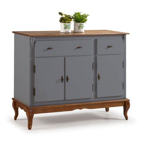 Balcão Buffet com Pés Luis Xv 3 Portas e 2 Gavetas 60631 Linz Móveis