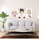 Ver imagem 2 de Quadros Marilyn Monroe Audre Hepburn Brigitte Moldura