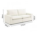 Ver imagem 2 de Sofá Modular Hug 3 Lugares 210cm em Linho CabeCasa MadeiraOriginals