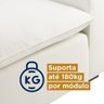 Sofá Modular Hug 3 Lugares 210cm em Linho CabeCasa MadeiraOriginals - 9