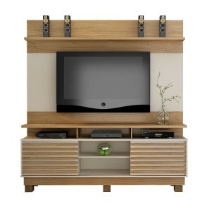 Estante Home Texas para TV até 60 Polegadas Valdemóveis:Cinamomo/Off