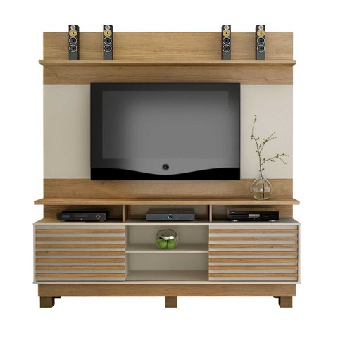 Estante Home Texas para TV até 60 Polegadas Valdemóveis:Cinamomo/Off