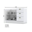 Ver imagem 6 de Balcão 03 Gavetas 02 Portas 120cm Amy Branco Hp Branco Hp