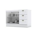 Ver imagem 5 de Balcão 03 Gavetas 02 Portas 120cm Amy Branco Hp Branco Hp