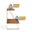 Ver imagem 4 de Mesa de Cabeceira Nicho em Aço Begônia CabeCasa MadeiraOriginals Cobre