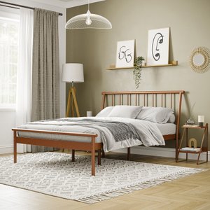 Cama Casal em Aço Begônia Cabecasa Madeiramadeira