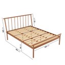Ver imagem 5 de Cama Casal em Aço Begônia CabeCasa MadeiraOriginals Marrom/Cobre