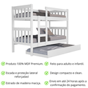 Ver imagem 2 de Beliche 100% Mdf Infantil com Auxiliar e Grade de Segurança