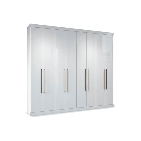Guarda Roupa Casal 8 Portas e 4 Gavetas Master Vip 8.4 Branco - Santos Andirá