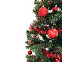 Ver imagem 2 de Kit com 44 Peças de Enfeite Natalino com Estrela, Bolinhas, Festão e Cordão de Pérolas - Vermelho