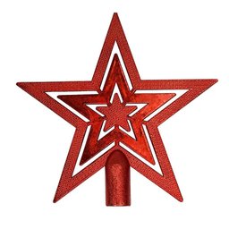 Kit com 44 Peças de Enfeite Natalino com Estrela, Bolinhas, Festão e Cordão de Pérolas - Vermelho - 5