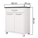 Ver imagem 4 de Balcão de Cozinha 2 Portas 1 Gaveta Girassol Kaiki Móveis Branco