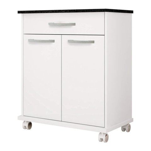 Balcão de Cozinha 2 Portas 1 Gaveta Girassol Kaiki Móveis Branco