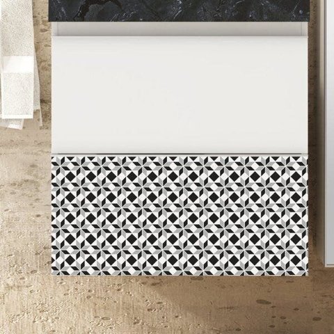 Gabinete para Banheiro Suspenso 60cm sem Lavatório Yescasa Branco/Mosaico