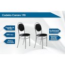 Ver imagem 2 de Cadeira Sala de Jantar 190 Aço Kit 2 Uni Preto/courano Preto - Carraro