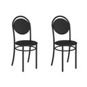 Ver imagem 1 de Cadeira Sala de Jantar 190 Aço Kit 2 Uni Preto/courano Preto - Carraro