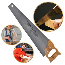 Kit 1 Serrote Profissional Aço Manganês Cabo Plástico 20"+1 Serrote de Aço Profissional Cabo Madeira - 6