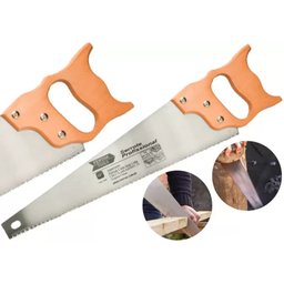 Kit 1 Serrote Profissional Aço Manganês Cabo Plástico 20"+1 Serrote de Aço Profissional Cabo Madeira - 5