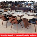 Ver imagem 5 de Mesa de Jantar Nirvana Livia 220 cm Retangular Borda Arredondada Madeira Vidro Colado Branco