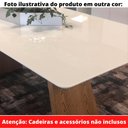 Ver imagem 4 de Mesa de Jantar Nirvana Livia 220 cm Retangular Borda Arredondada Madeira Vidro Colado Branco