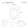 Assento Sanitário Termofixo Soft Close Vogue Plus Branco para Vaso Deca - 5