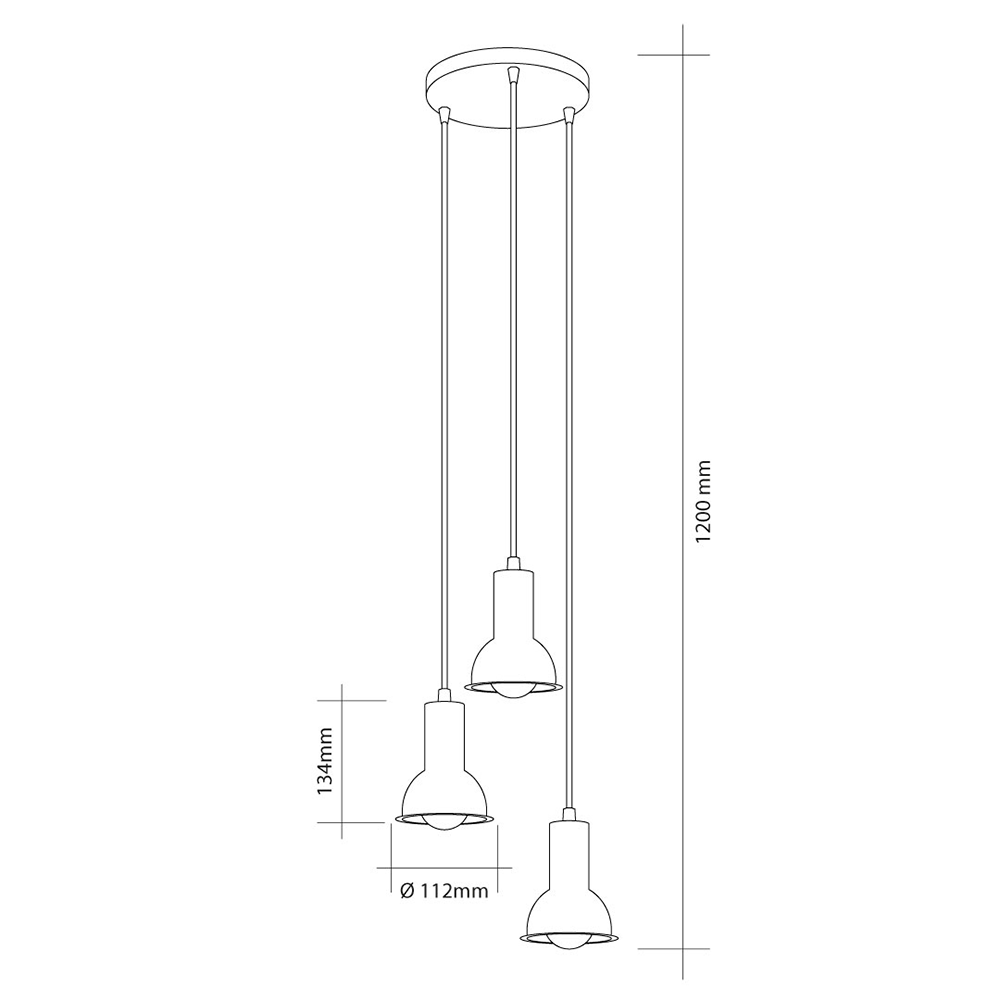 Luminária Pendente de Teto Collection 3 Lâmpadas E27 Bivolt Branco 110V/220V - 4