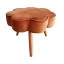 Ver imagem 2 de Puff Decorativo Aurora Pés Palito em Veludo Conforto, Estilo e Elegância para Sua Sala ou Quarto