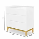 Ver imagem 3 de Cômoda Infantil Retrô 3 Gavetas Amor Perfeito 