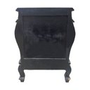 Ver imagem 3 de Cômoda Preta Clássica de 3 Gavetas com Tampo de Madeira 80x44x56 Cm