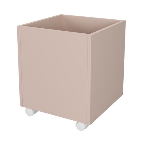 Baú Organizador de Brinquedos Mdf com Rodízios Plancasa Sal Rosa