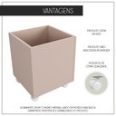 Ver imagem 5 de Baú Organizador de Brinquedos Mdf com Rodízios Plancasa Sal Rosa
