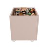 Baú Organizador de Brinquedos Mdf com Rodízios Plancasa Sal Rosa - 3