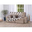 Ver imagem 2 de Kit Manta de Sofá 2,40 X 1,50 + 4 Capas de Almofada Jacquard e Suede:losango Avelã com Marrom