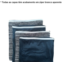 Ver imagem 4 de Kit Manta de Sofá 2,40 X 1,50 + 4 Capas de Almofada Jacquard e Suede:losango Avelã com Marrom