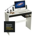 Ver mais imagens de Escrivaninha Madesa Rubi com Tampo de Madeira e 1 Nicho