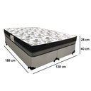 Ver imagem 3 de Cama Box Casal Sintético Bipartido + Colchão Ortobom Iso Dupla Face 138x188x60 Cor:branco