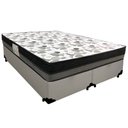 Ver imagem 1 de Cama Box Casal Sintético Bipartido + Colchão Ortobom Iso Dupla Face 138x188x60 Cor:branco