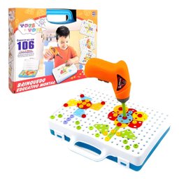 Kit Ferramenta Infantil com Parafusadeira - 106 Peças - 9
