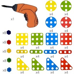 Kit Ferramenta Infantil com Parafusadeira - 106 Peças - 6